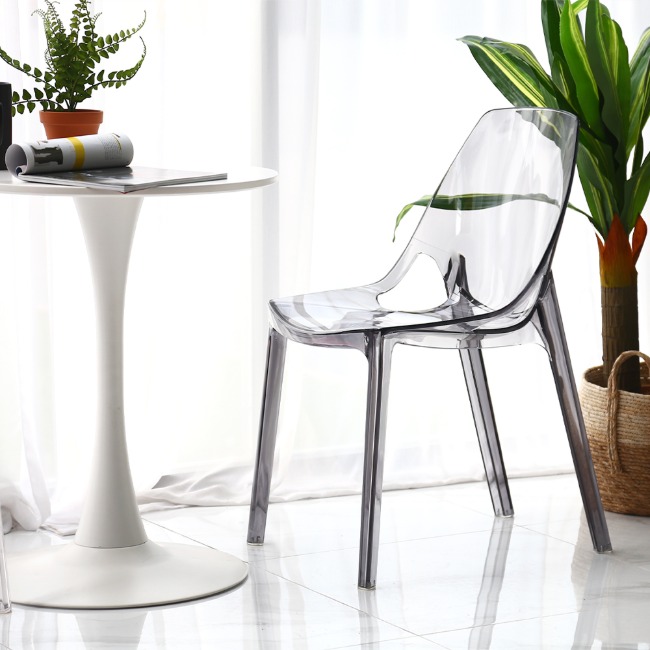 에이비퍼니쳐[리퍼브]보울 카페 디자인 투명 플라스틱 의자