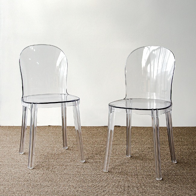 팬텀 킨포크 인테리어 디자인 투명 플라스틱 카페 의자