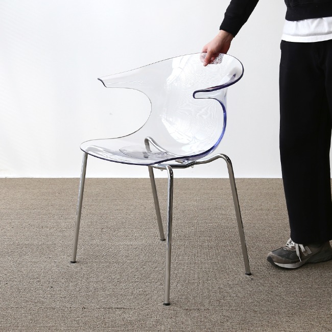 플라스틱 철제 디자인 의자