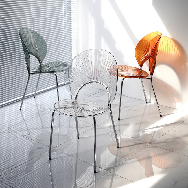 에이비퍼니쳐트리니 클리어 투명 디자인 의자