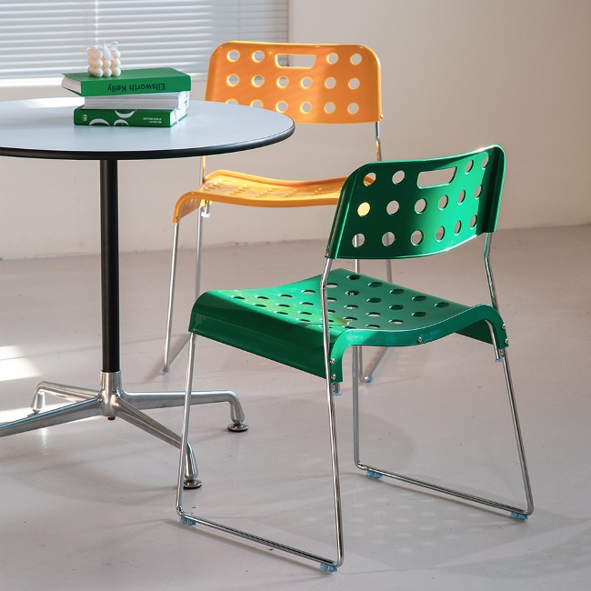포네 미드센추리 치즈 디자인 플라스틱 의자 4color