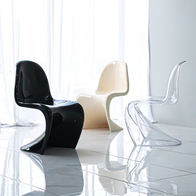 에이비퍼니쳐[B급] 브리튼 카페의자 플라스틱 예쁜 인테리어 가구 디자인 투명 의자