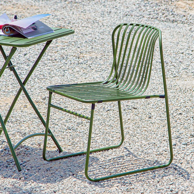 코나 사이드 야외 철제 의자 카페 정원 테라스 야외용 의자