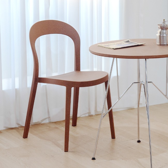 헤이즐 커피 업사이클링 플라스틱 디자인 카페 의자 4color